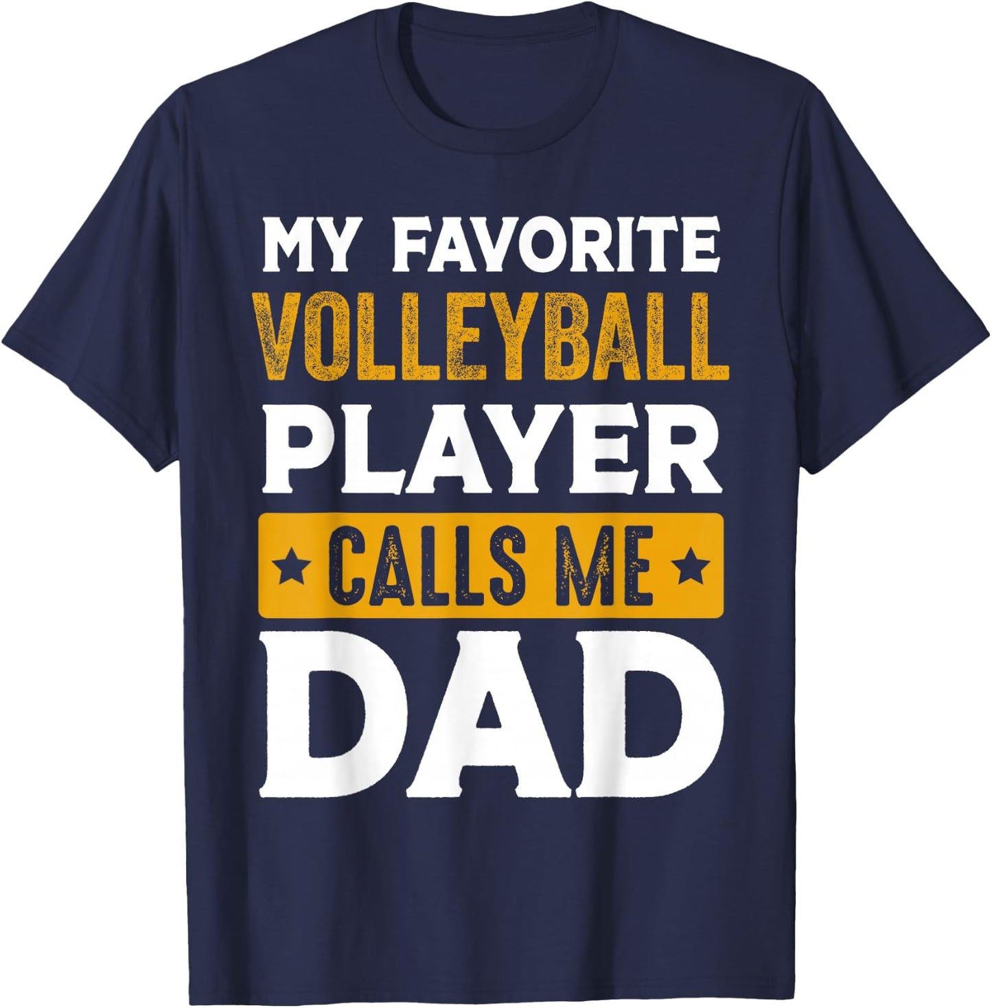Proud Volleyball Dad Father's Day Funny Volleyball Daddy T-Shirt - T-Shirt | Navy