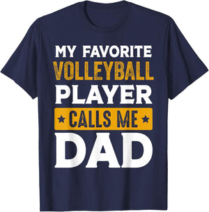 Proud Volleyball Dad Father's Day Funny Volleyball Daddy T-Shirt - T-Shirt | Navy