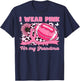 I Wear Pink For My Grandma Breast Cancer Awareness Football T-Shirt - T-Shirt | Navy