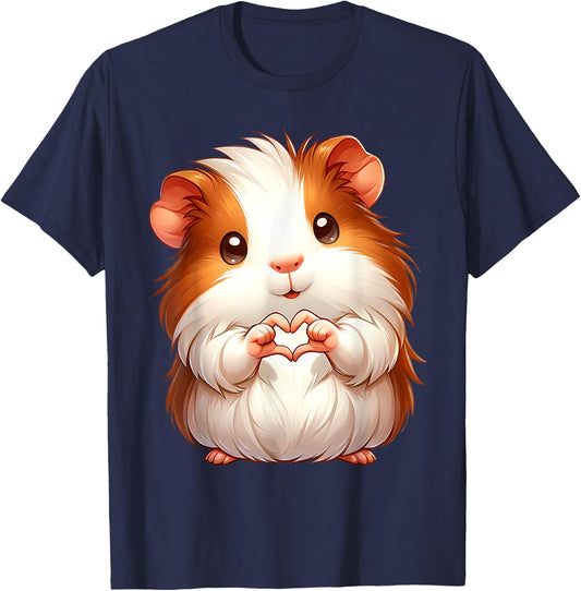 Cute Guinea Pig Mom Dad Guinea Pigs Lover Men Women Clothing T-Shirt - T-Shirt | Navy
