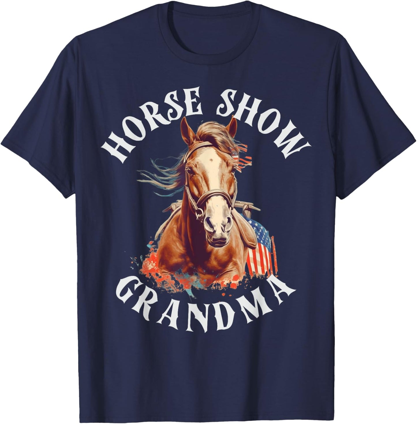 Horse Show Grandma T-Shirt - T-Shirt | Navy