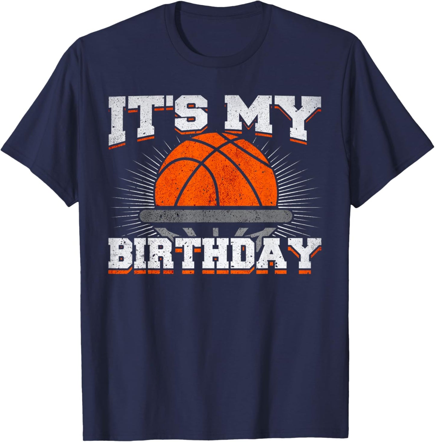 It's My Birthday Basketball Player Birthday Boy T-Shirt - T-Shirt | Navy