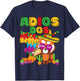Adios Dos 3 Year Old Girls Birthday Mexican Fiesta Theme T-Shirt - T-Shirt | Navy