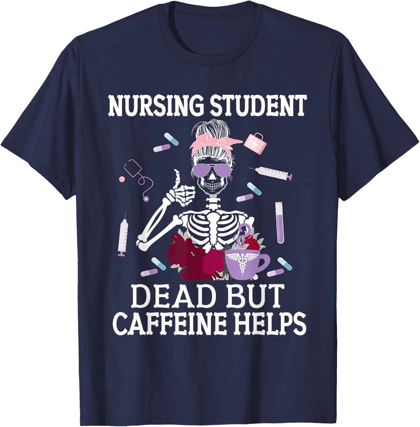 Nursing Student Future Nurse In Progress T-Shirt - T-Shirt | Navy