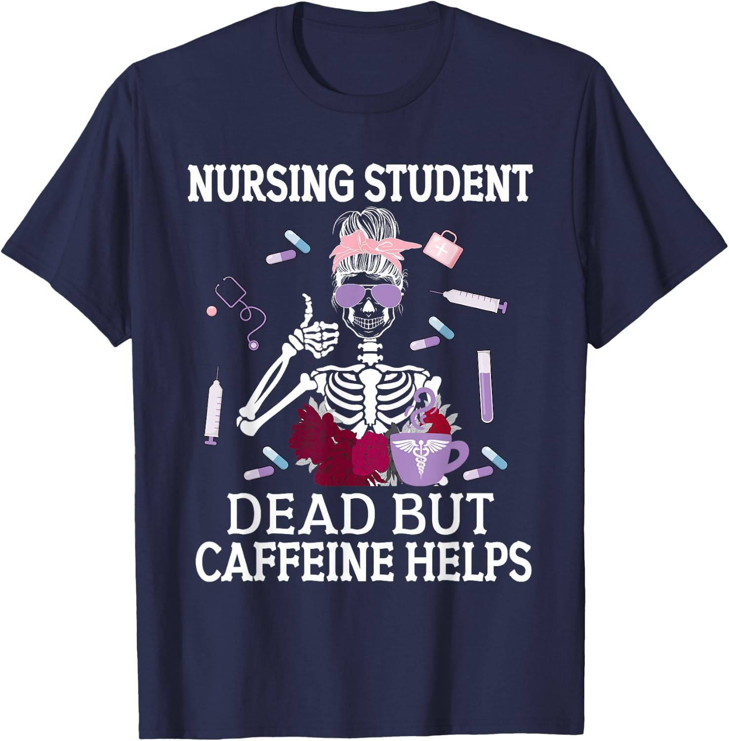 Nursing Student Future Nurse In Progress T-Shirt - T-Shirt | Navy