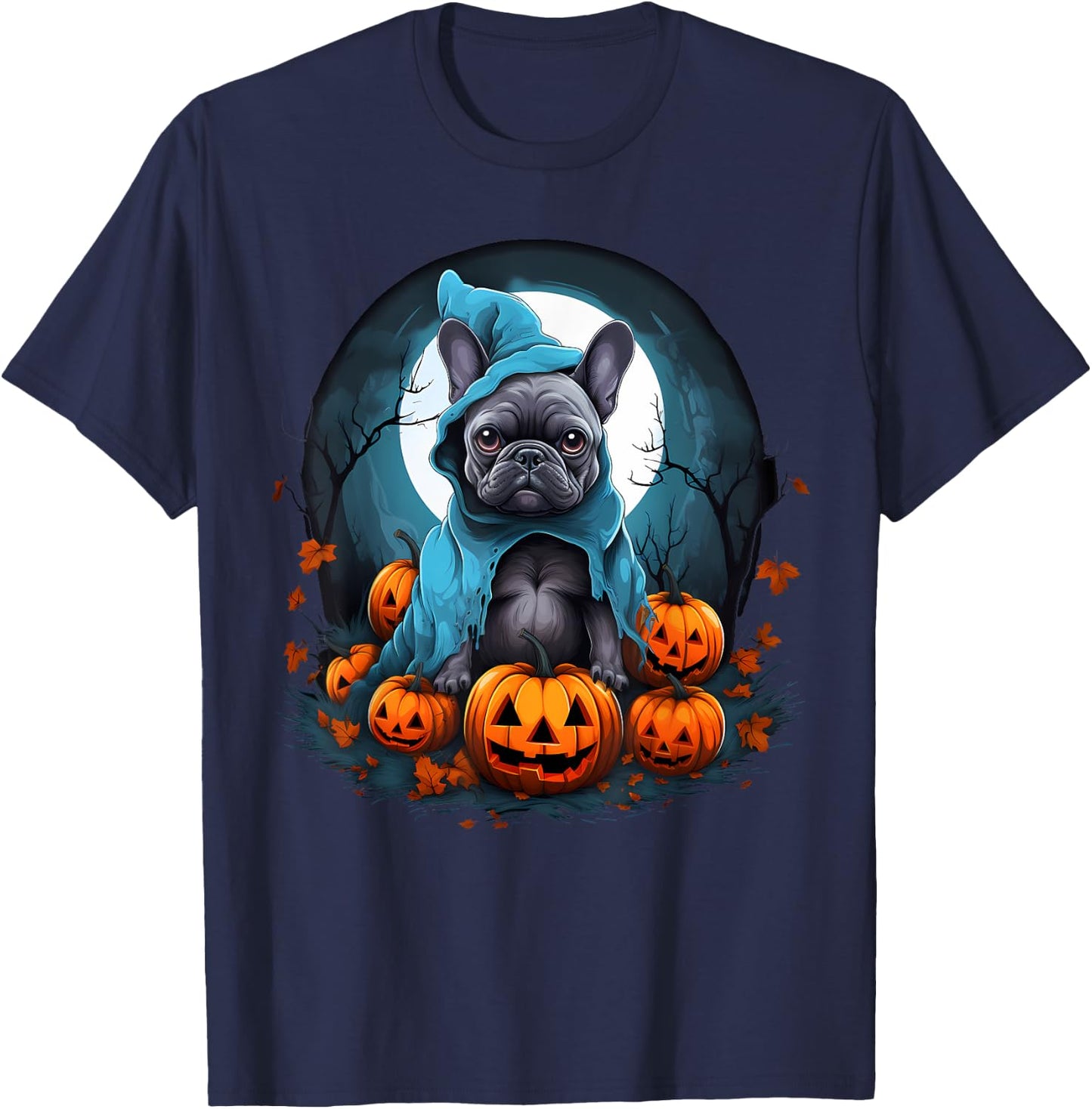 Frenchie French Bulldog Halloween Costume T-Shirt - T-Shirt | Navy