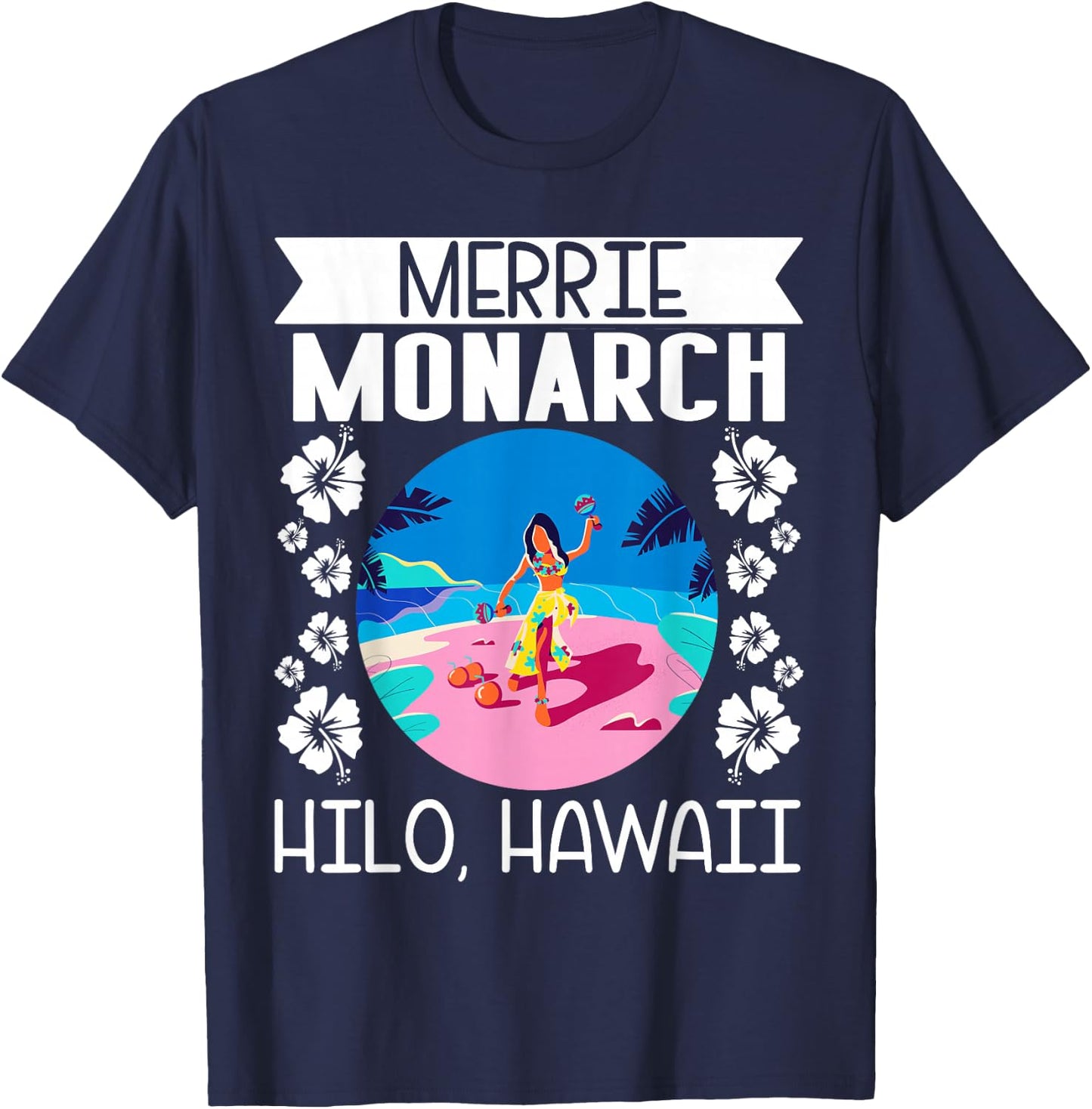 Islands Vintage Merrie Monarch T-Shirt - T-Shirt | Navy