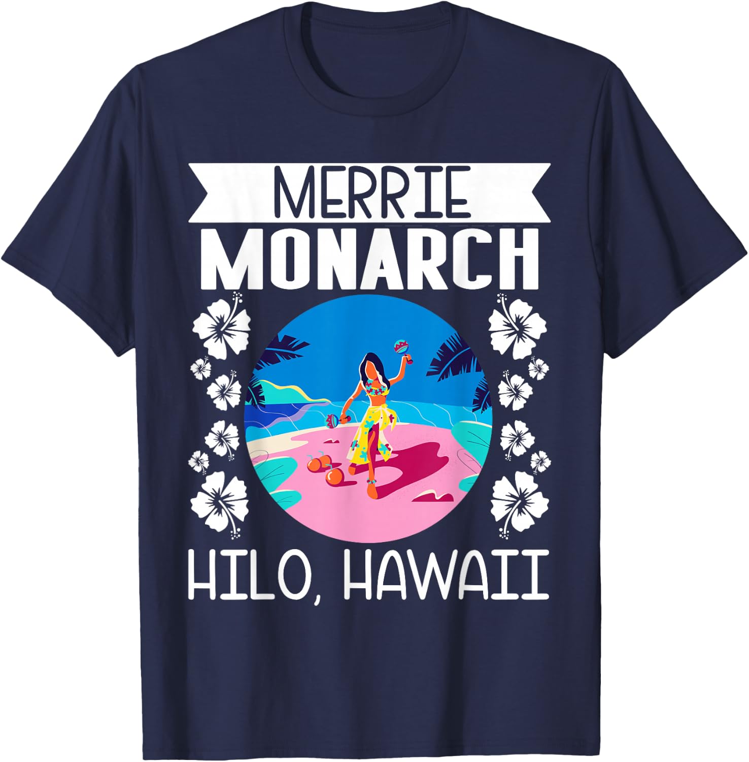 Islands Vintage Merrie Monarch T-Shirt - T-Shirt | Navy