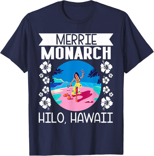 Islands Vintage Merrie Monarch T-Shirt - T-Shirt | Navy