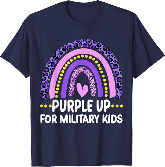 Purple Up for Military Kids Month of the Military Child T-Shirt - T-Shirt | Navy