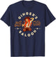 Retro Dive Bar Whiskey Ginger Redhead Cowgirl Bartender Gift T-Shirt - T-Shirt | Navy