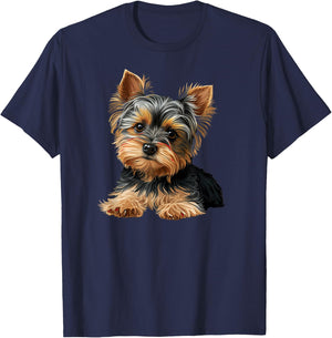 Funny Yorkshire Terrier Cute Puppy T-Shirt - T-Shirt | Navy