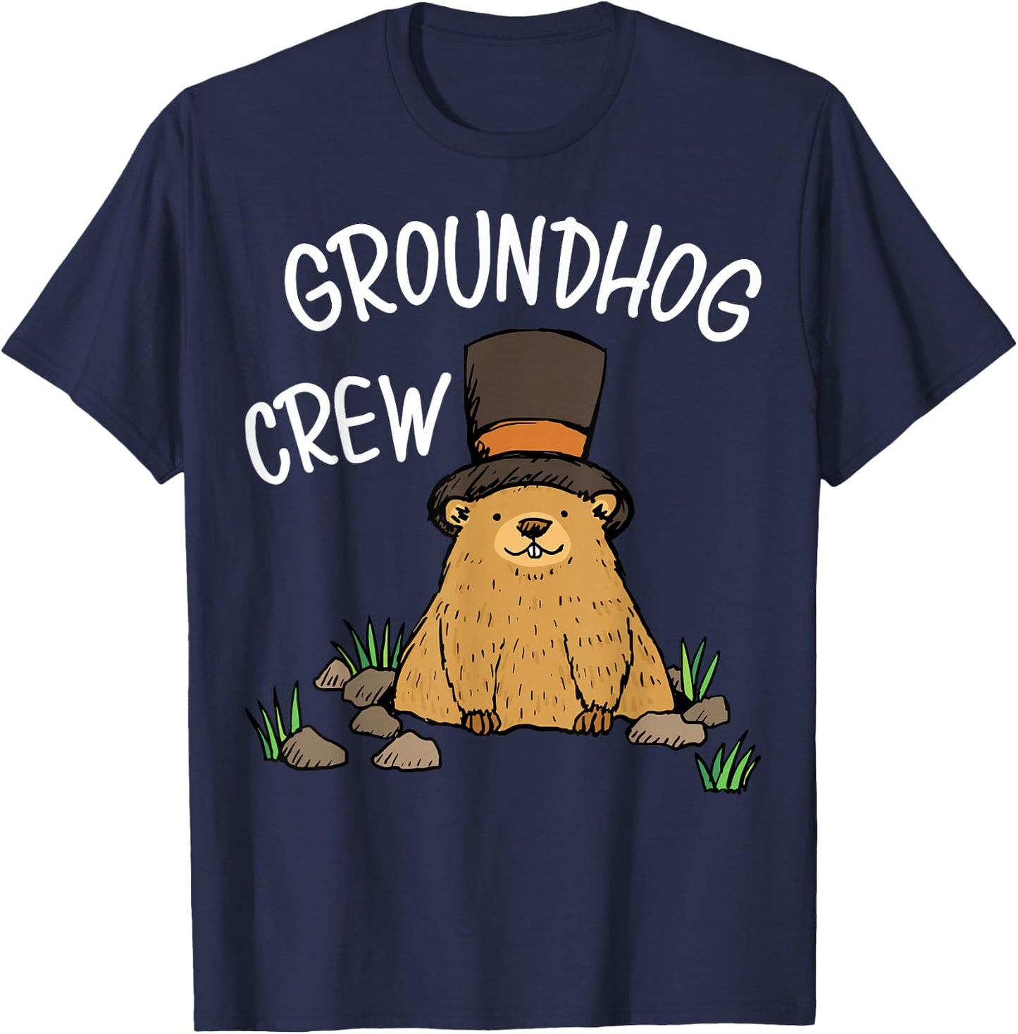 Funny Groundhog day Groundhog Crew for kids T-Shirt - T-Shirt | Navy