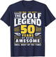 50th Birthday Golf Player 50 Years Old Golfer T-Shirt - T-Shirt | Navy