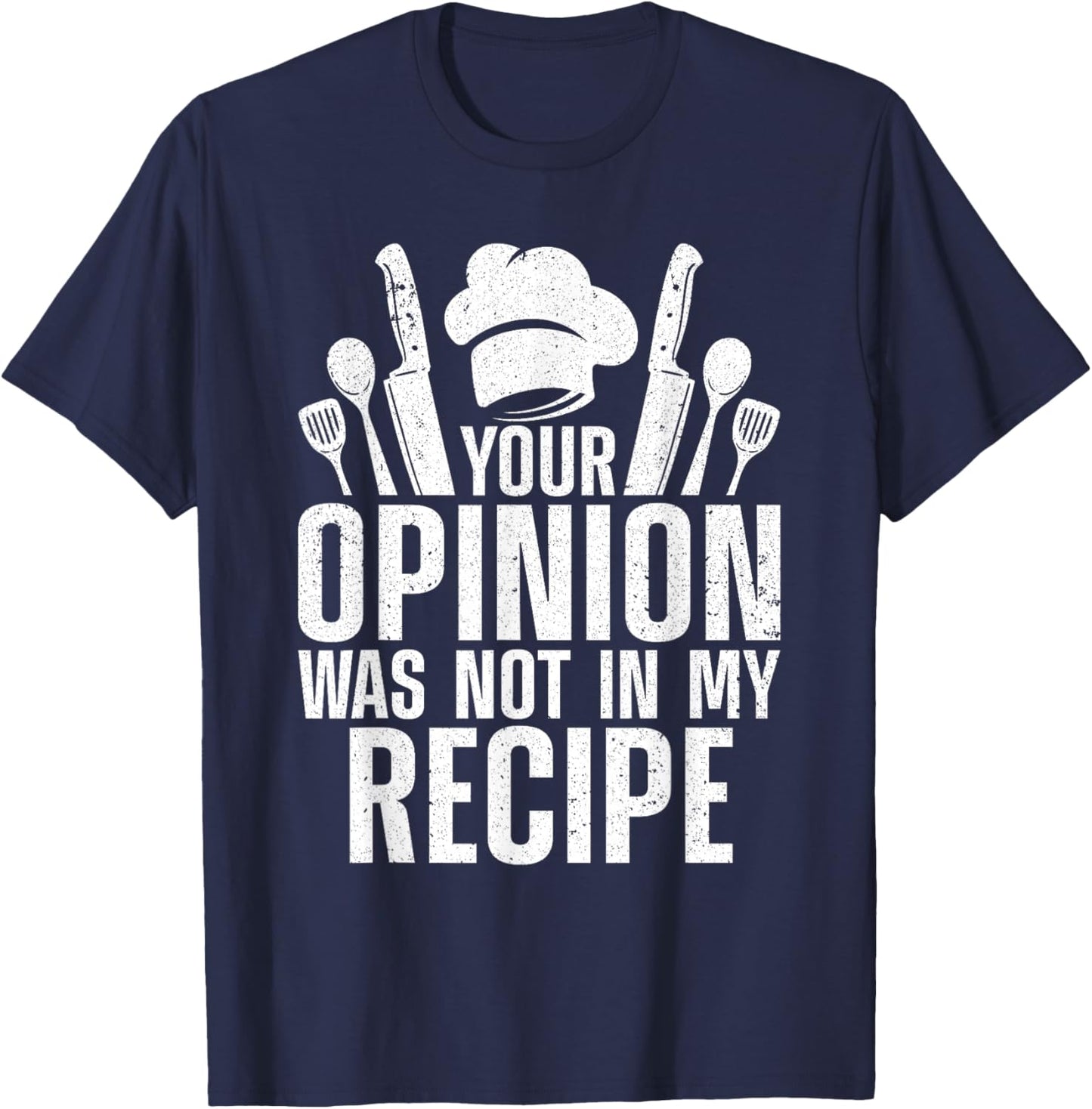 Funny Chef Design Women Cooking Lover Culinary Cook T-Shirt - T-Shirt | Navy