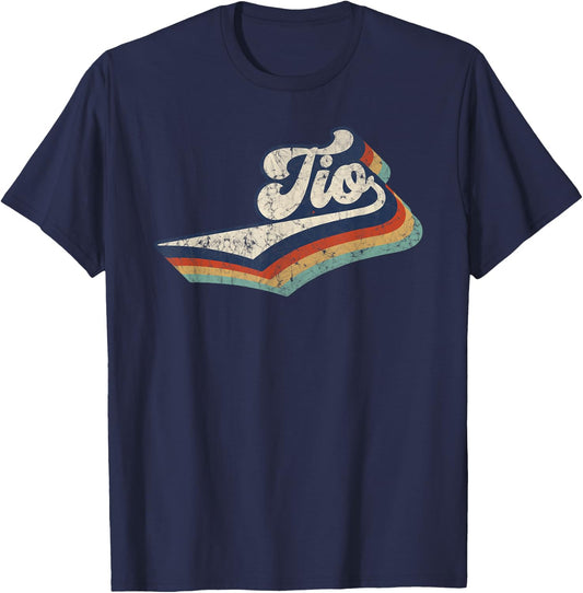 Retro Cute Tio Best Tio Ever Birthday Idea T-Shirt - T-Shirt | Navy