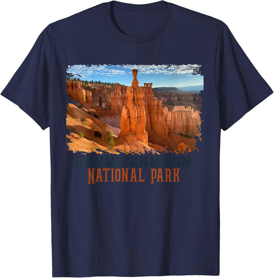Bryce Canyon National Park Trail Explore Utah Camping Hiking T-Shirt - T-Shirt | Navy