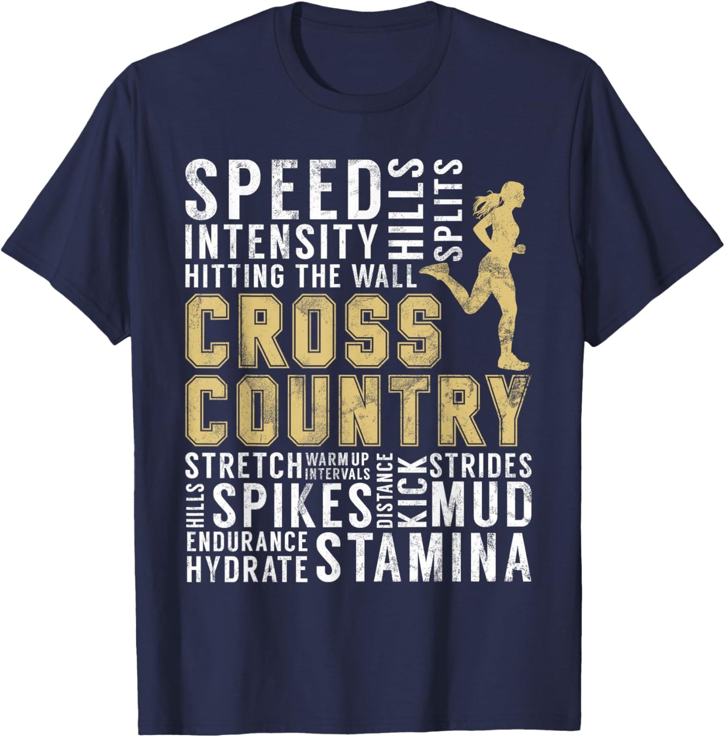 Cross Country Definition Words Gifts XC Runner Running Women T-Shirt - T-Shirt | Navy