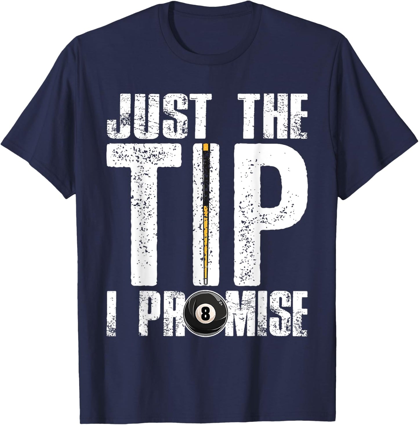 Funny Billiards Pool Cue Shirt Billiard Players Gift T-Shirt - T-Shirt | Navy