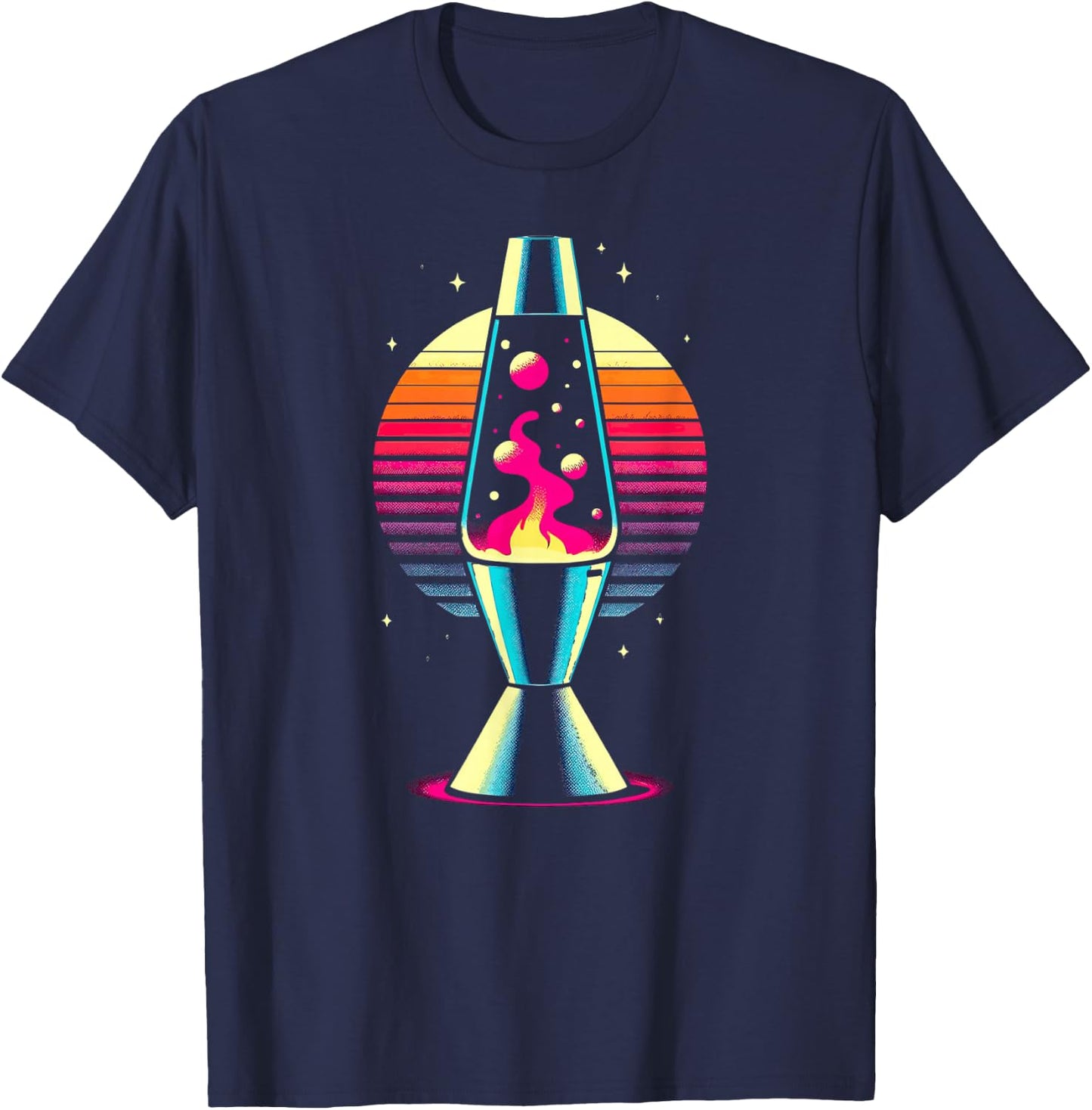 Lava Lamp Retro T-Shirt - T-Shirt | Navy