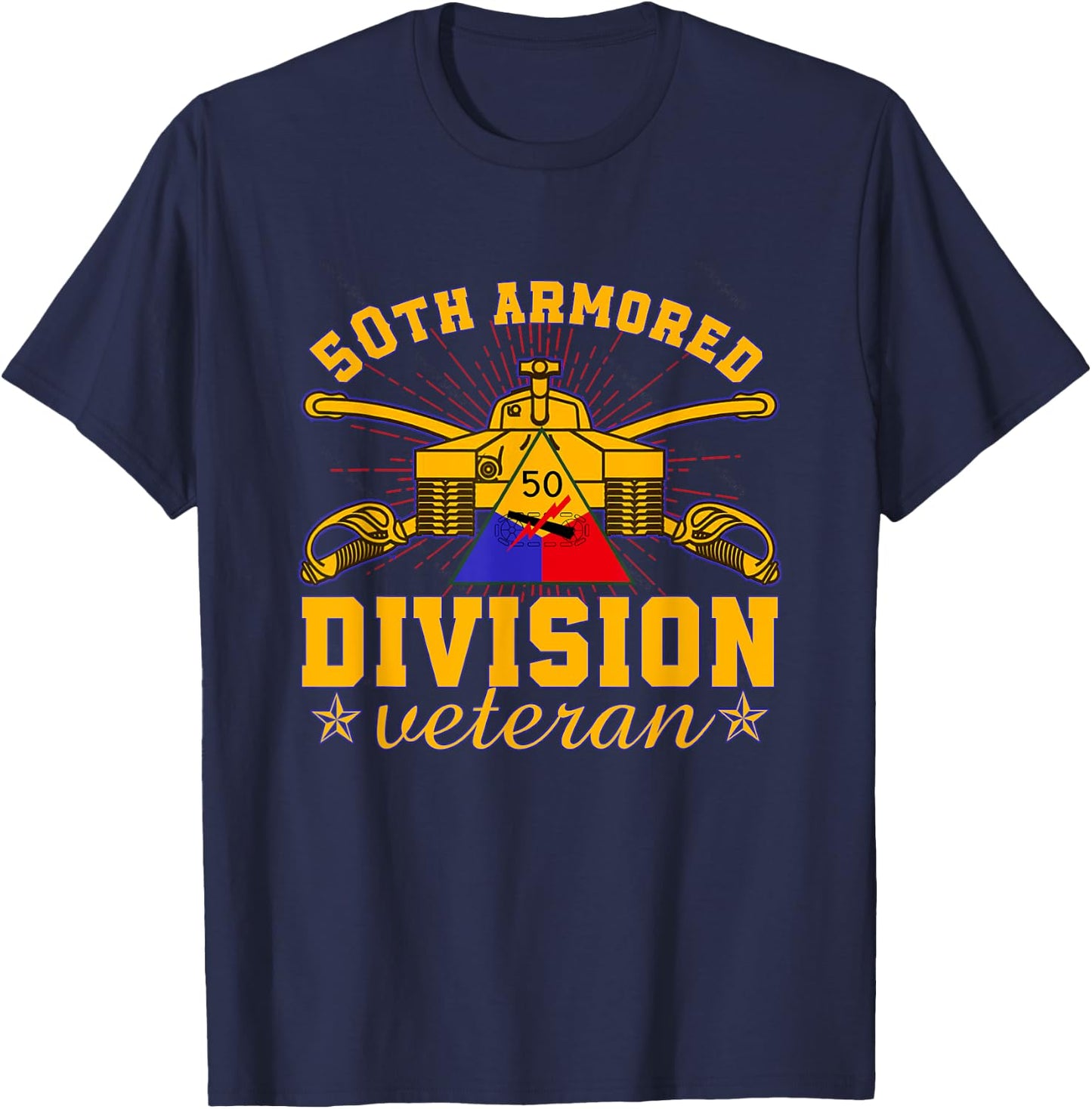 50th Armored Division Veteran Jersey Blues T-Shirt - T-Shirt | Navy