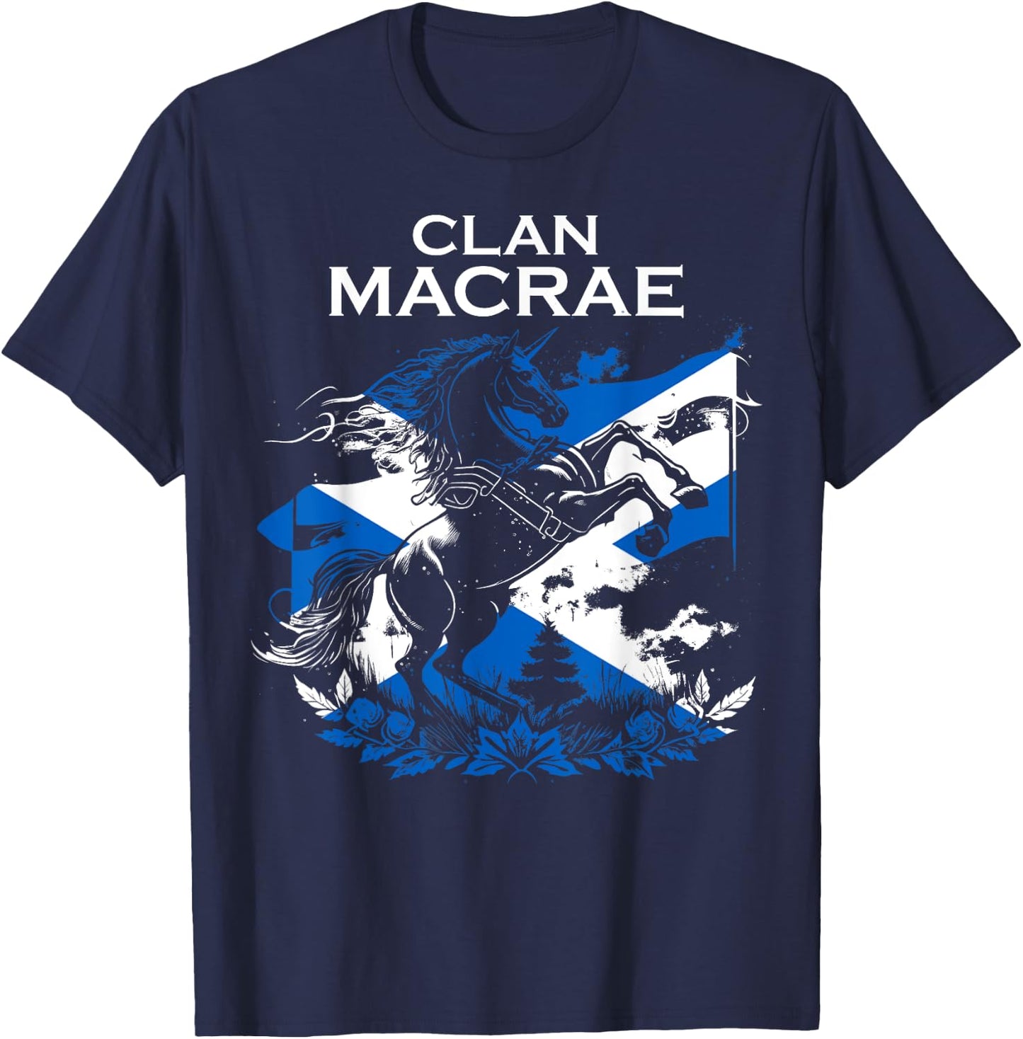 Macrae Clan Family Last Name Scotland Scottish T-Shirt - T-Shirt | Navy