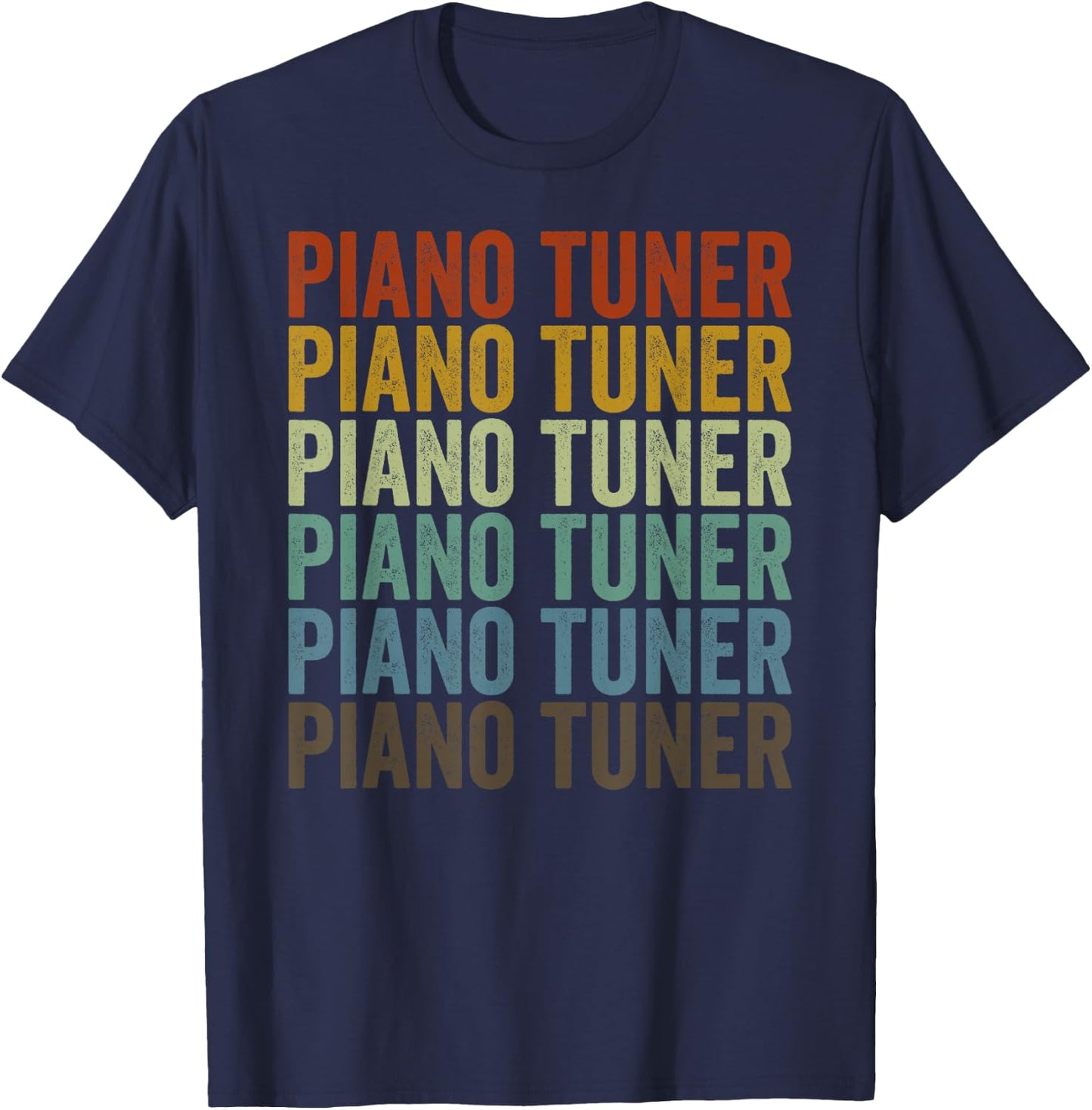 Piano Tuner Retro T-Shirt - T-Shirt | Navy