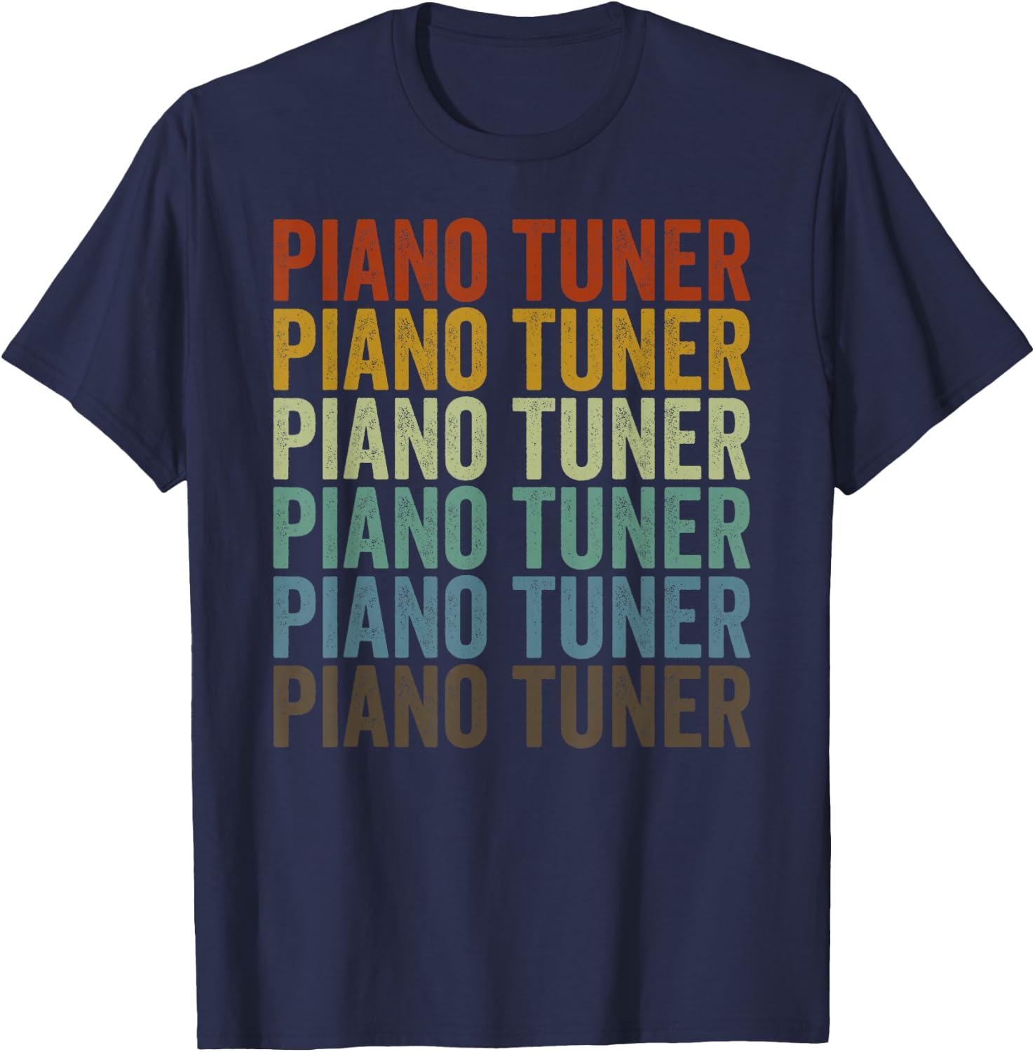 Piano Tuner Retro T-Shirt - T-Shirt | Navy