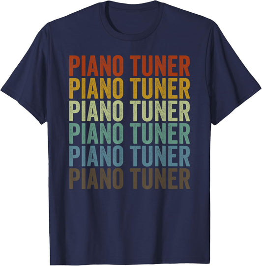 Piano Tuner Retro T-Shirt - T-Shirt | Navy