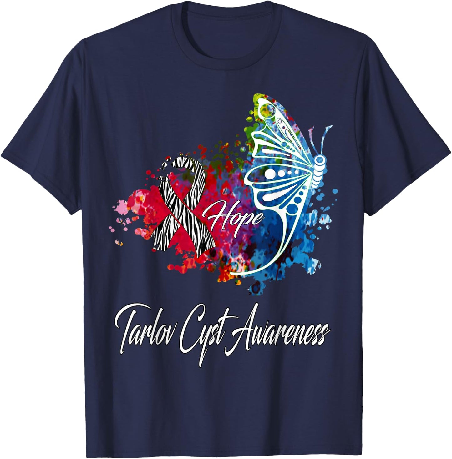 Tarlov Cyst Awareness T-Shirt - T-Shirt | Navy