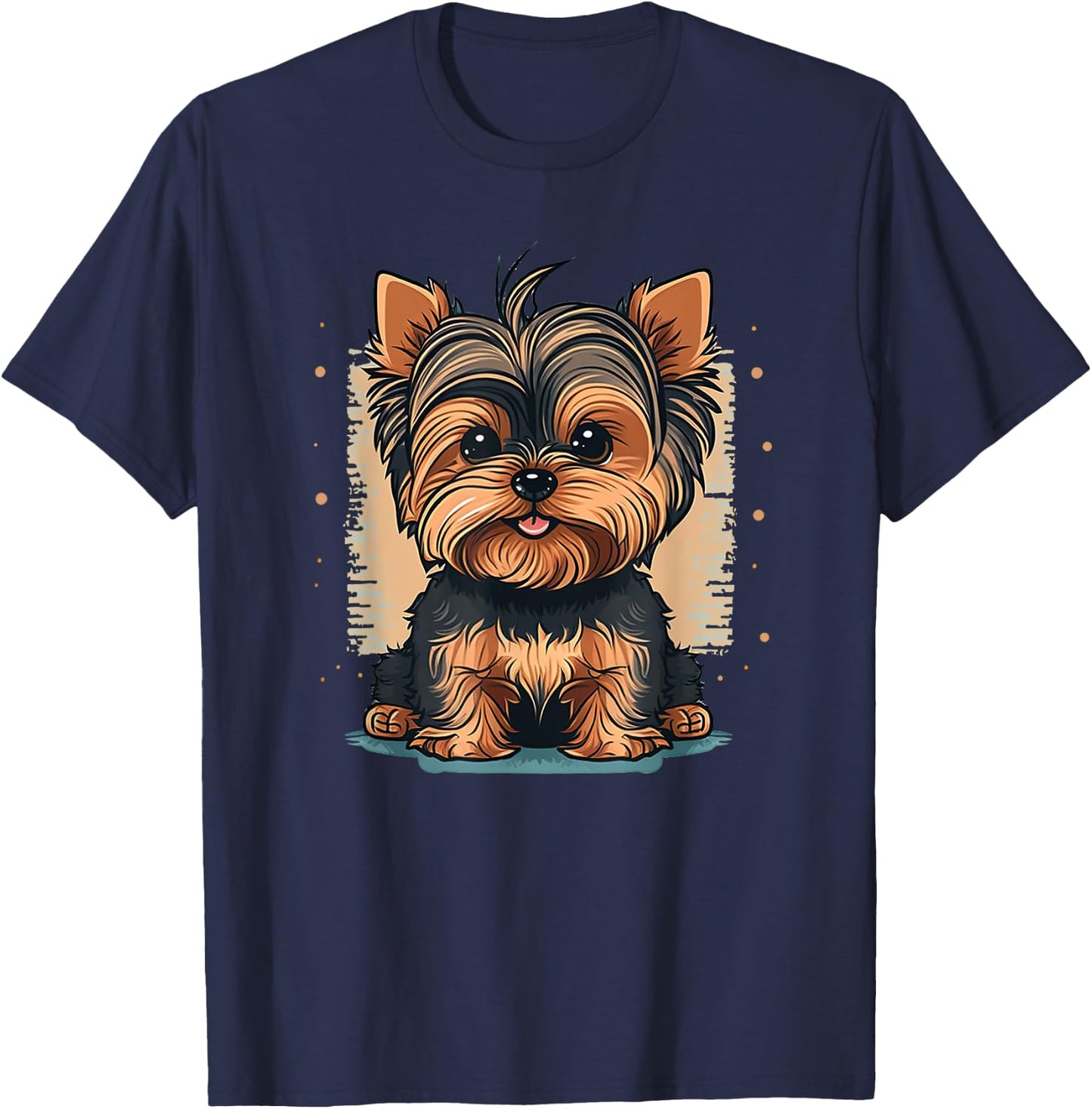 Funny Yorkshire Terrier Cute Puppy T-Shirt - T-Shirt | Navy