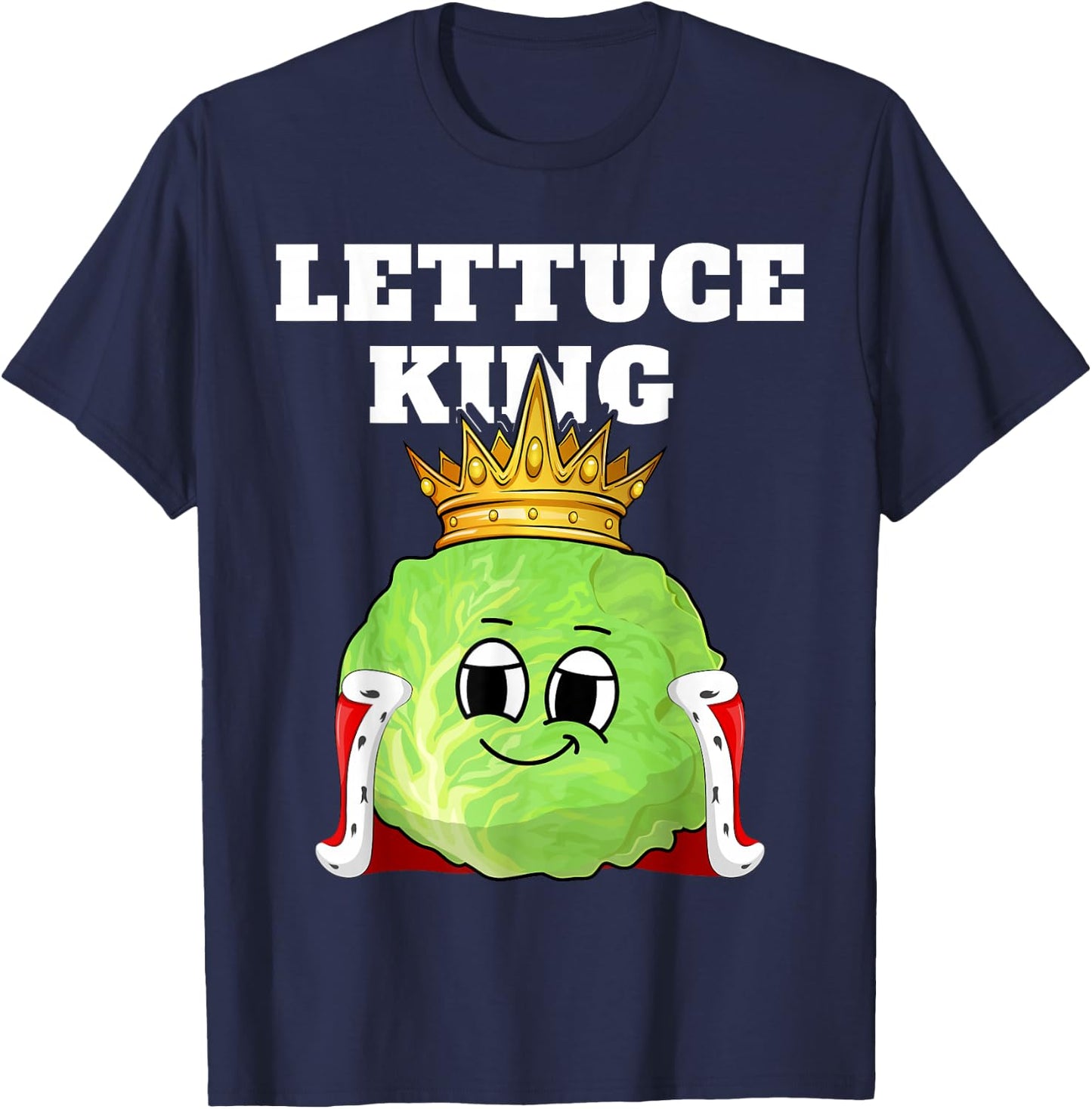 Lettuce King | Lettuce Design | Boys Lettuce T-Shirt - T-Shirt | Navy