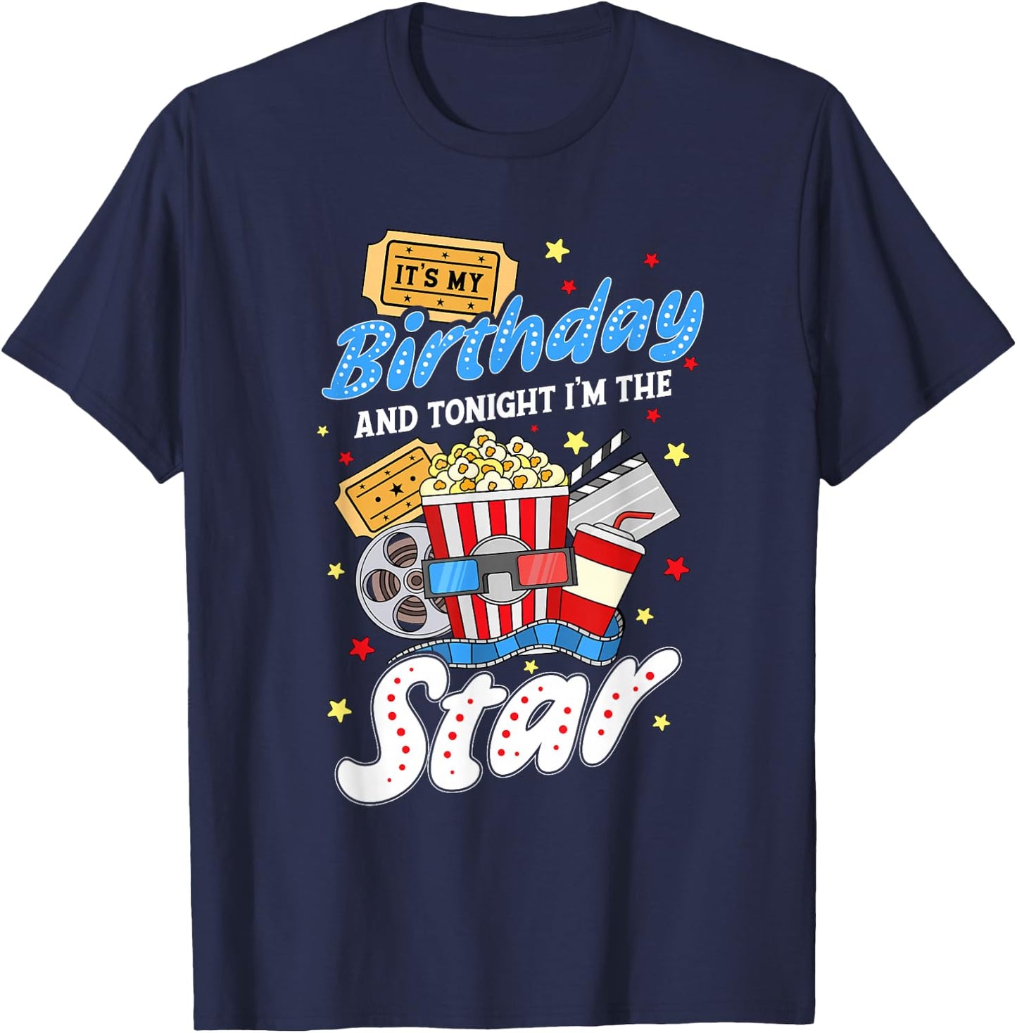 Family Movie Night Outfit Women Kids - Movie Lover T-Shirt - T-Shirt | Navy