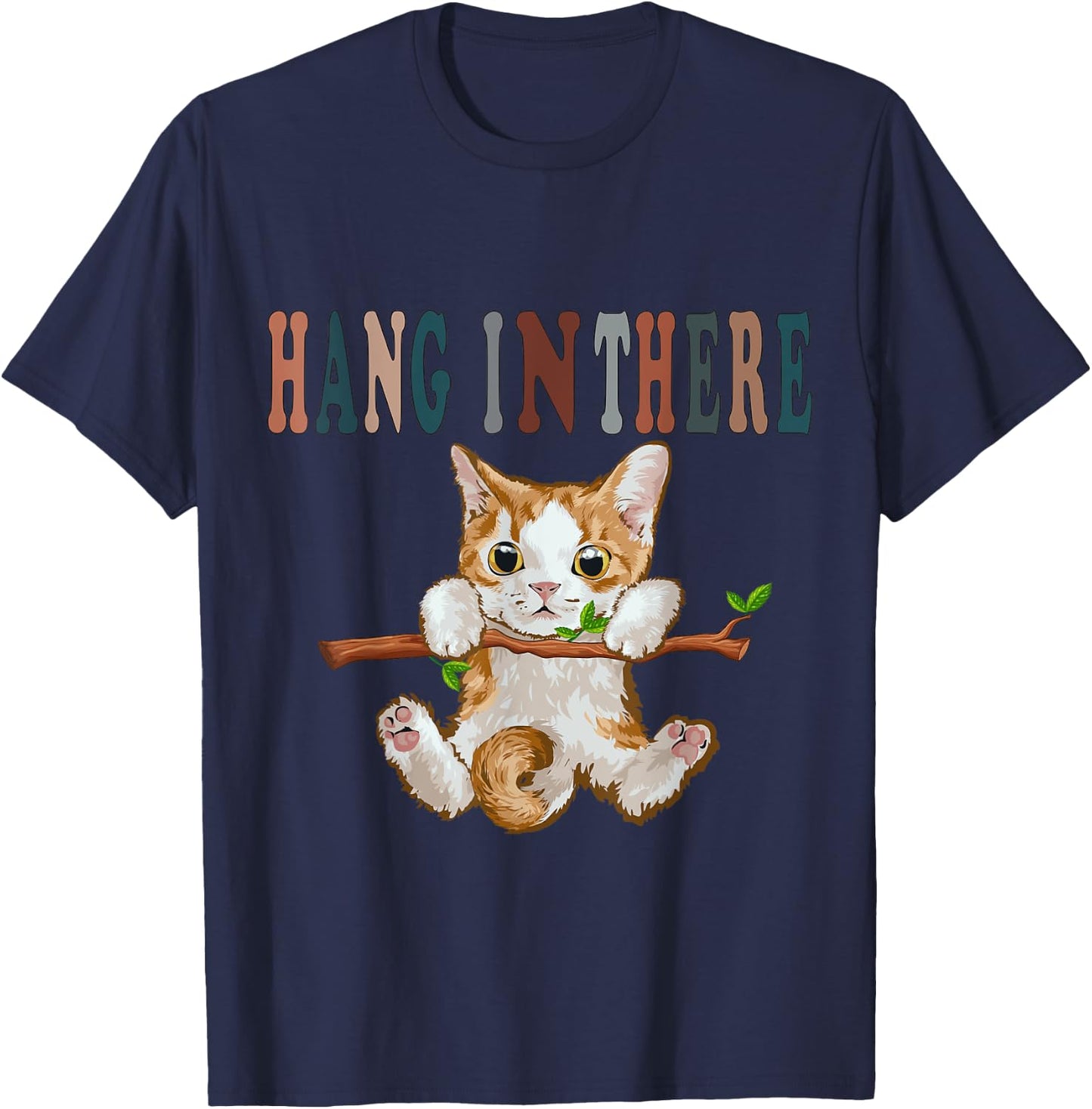 Hang In There Baby Cat T-Shirt - T-Shirt | Navy