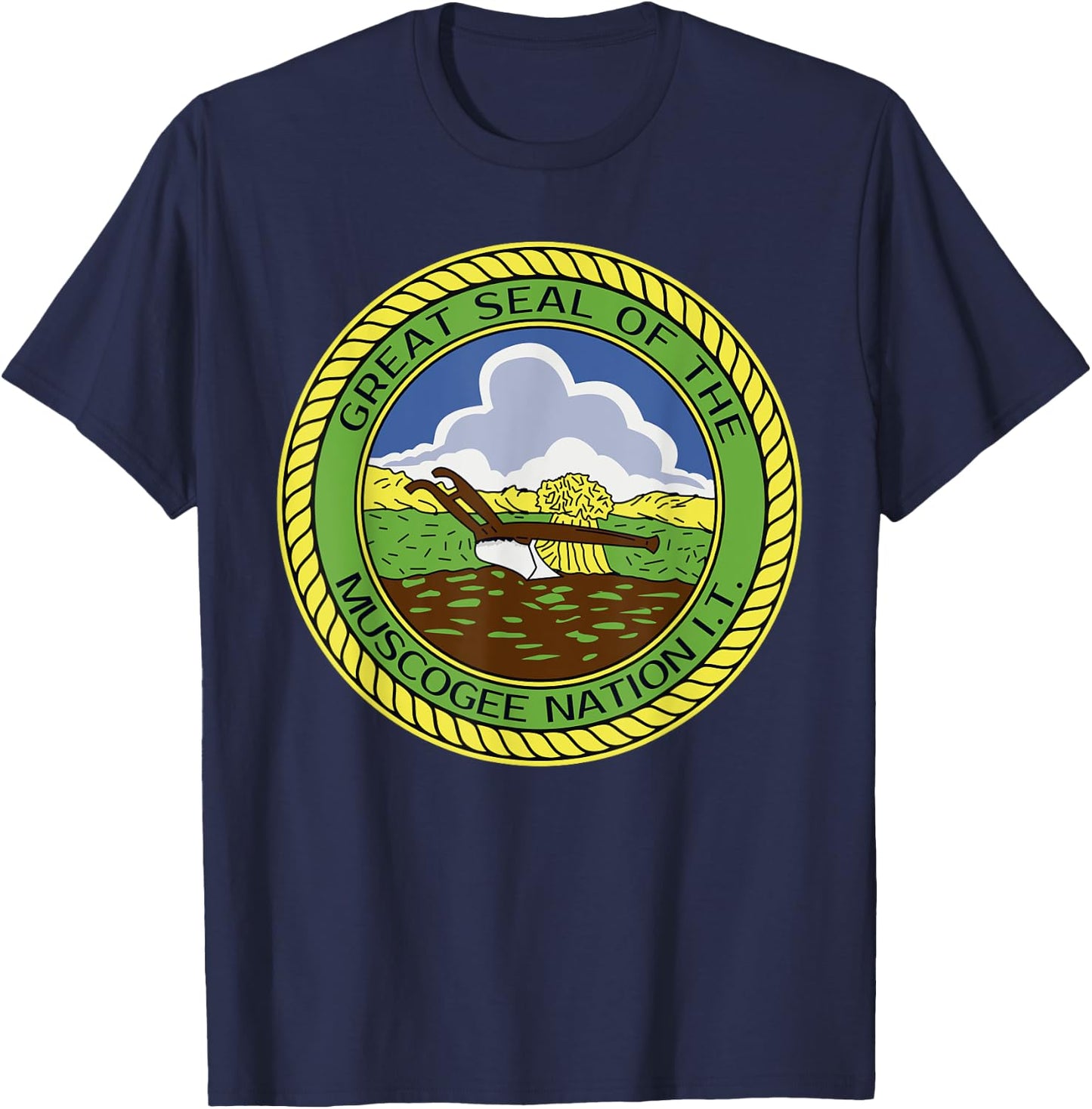 Muscogee Creek Nation Muskogee Mvskoke T-Shirt - T-Shirt | Navy