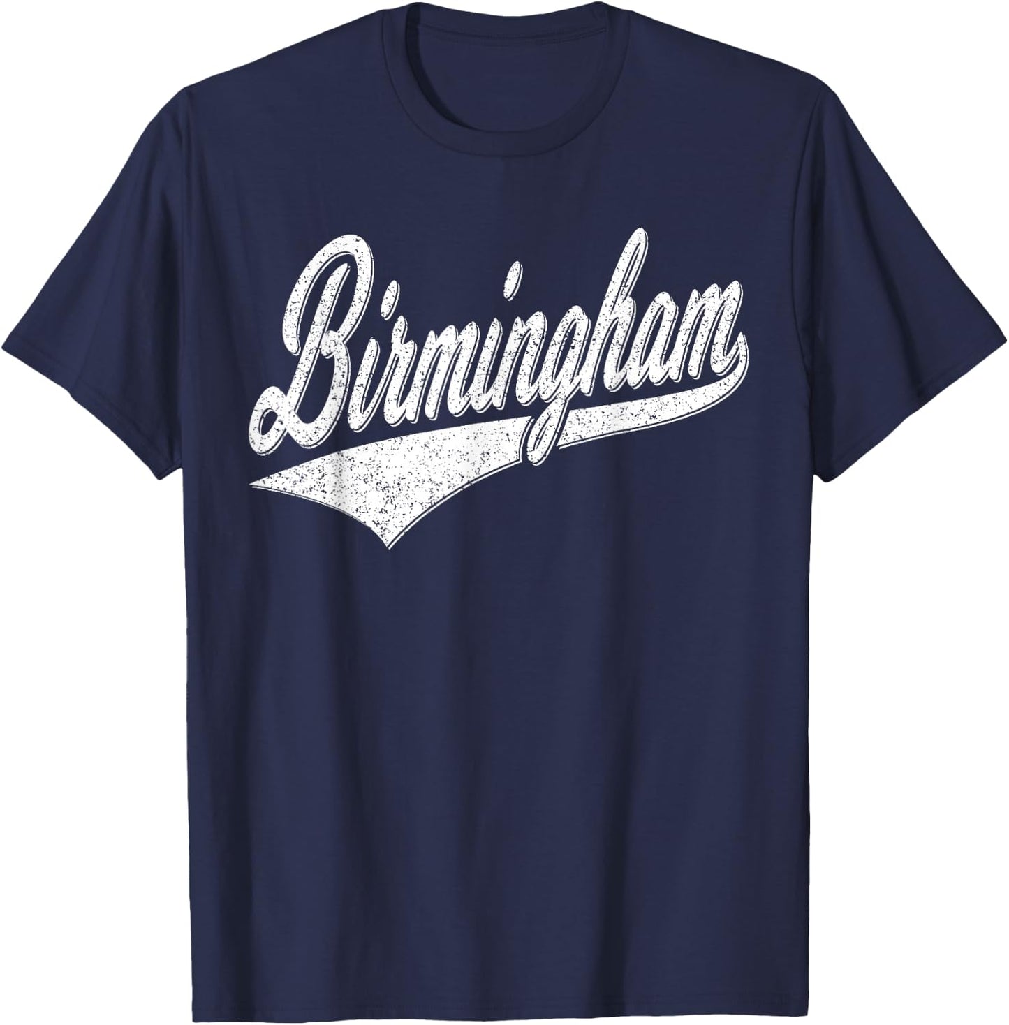 Birmingham England Varsity Script Classic Sport Jersey Style T-Shirt - T-Shirt | Navy