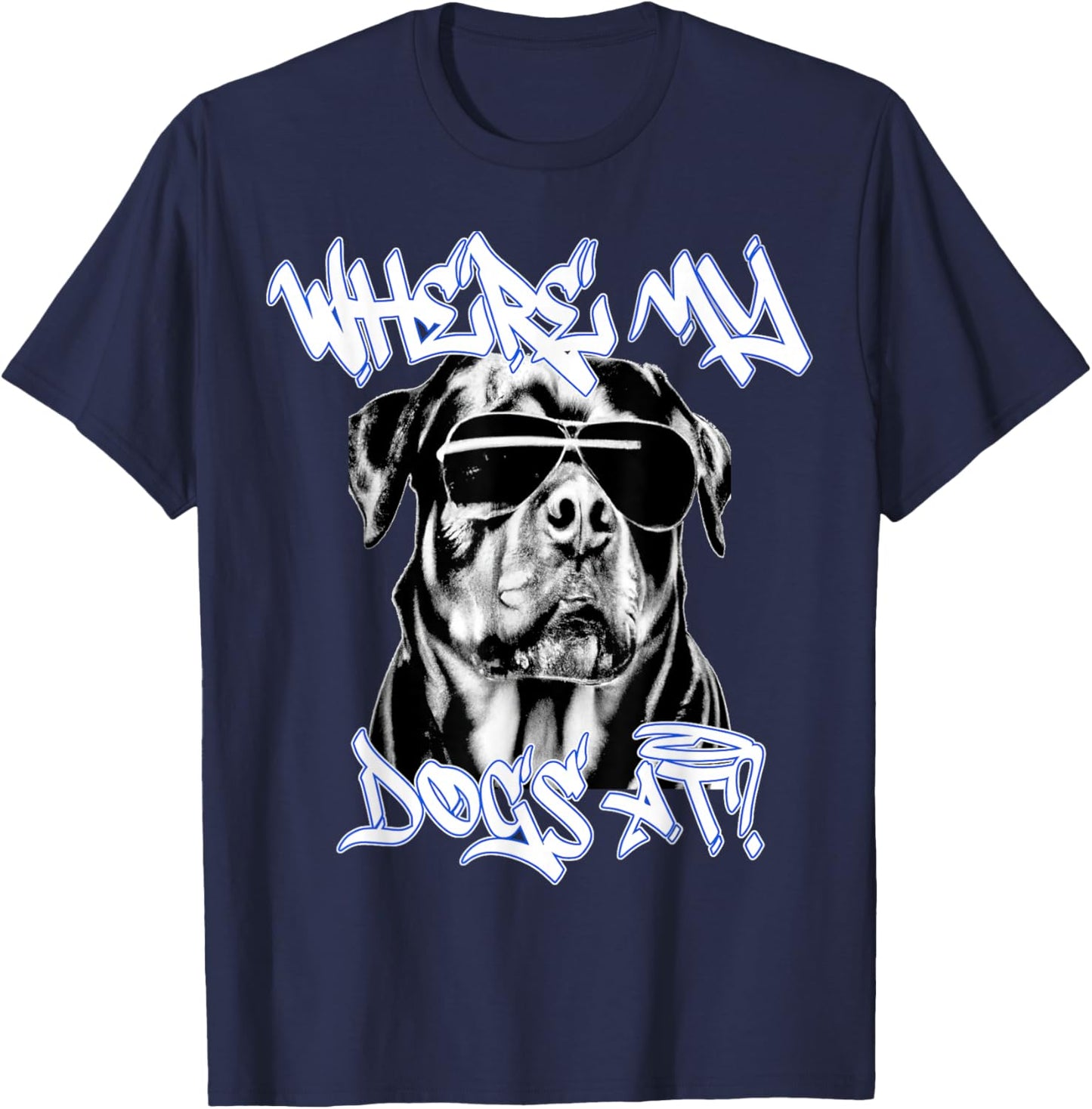 West coast rappers HIP HOP old school fashion Rottweiler T-Shirt - T-Shirt | Navy