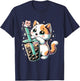 Cat Boba Japanese Kawaii Anime Kitty Bubble Tea Neko Teen T-Shirt - T-Shirt | Navy