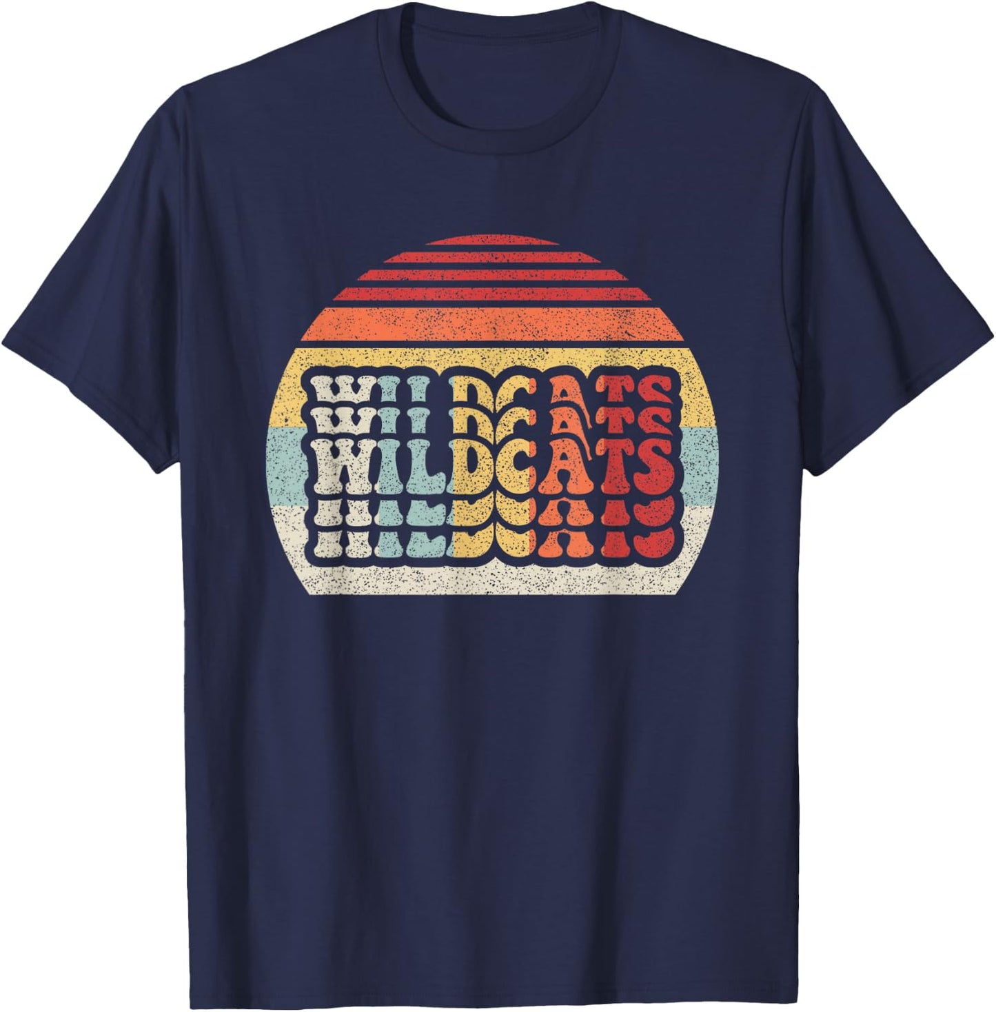 Vintage Retro Wildcat Wildcats T-Shirt - T-Shirt | Navy