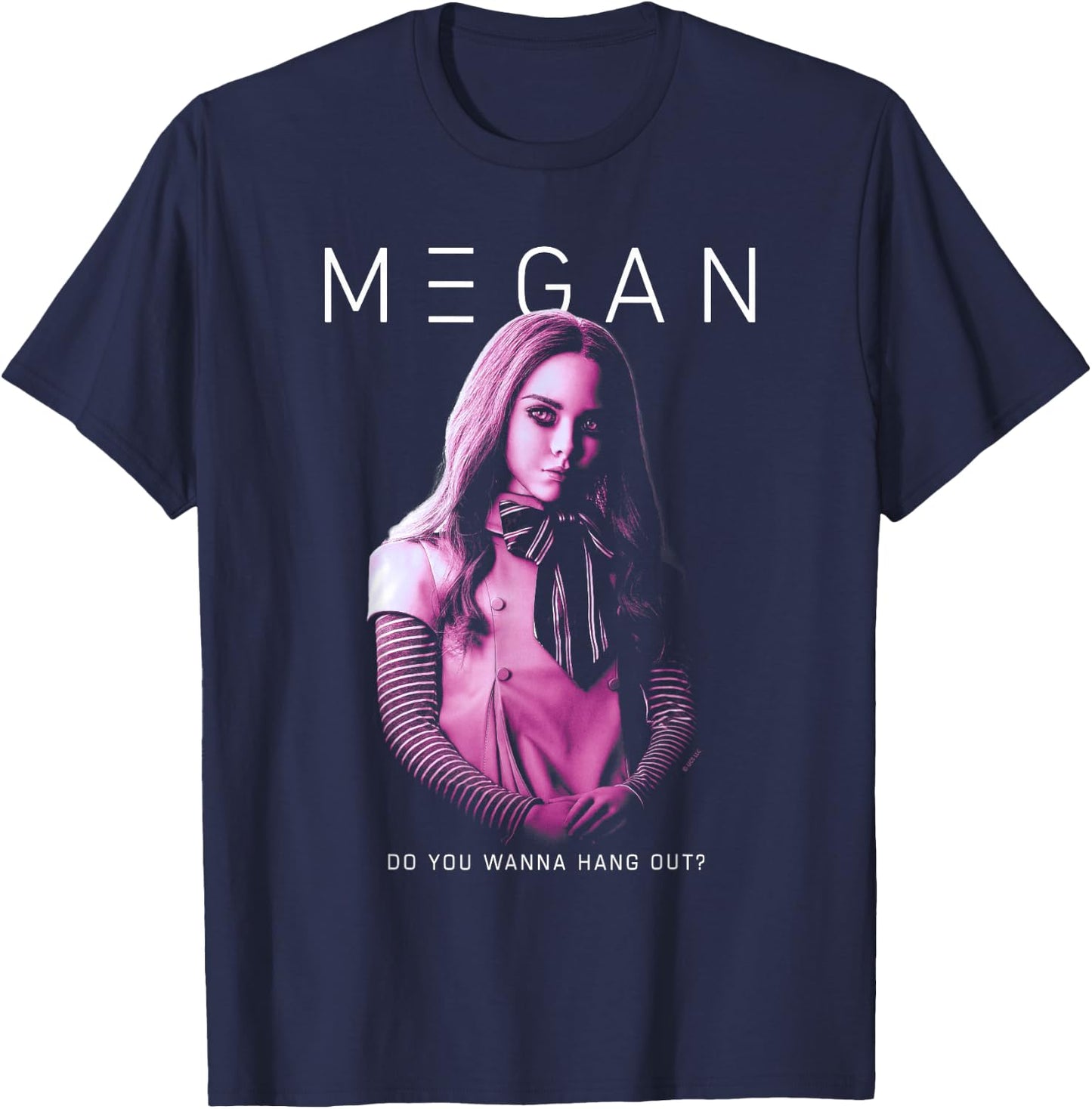 M3GAN Do You Wanna Hangout? Small T-Shirt - T-Shirt | Navy