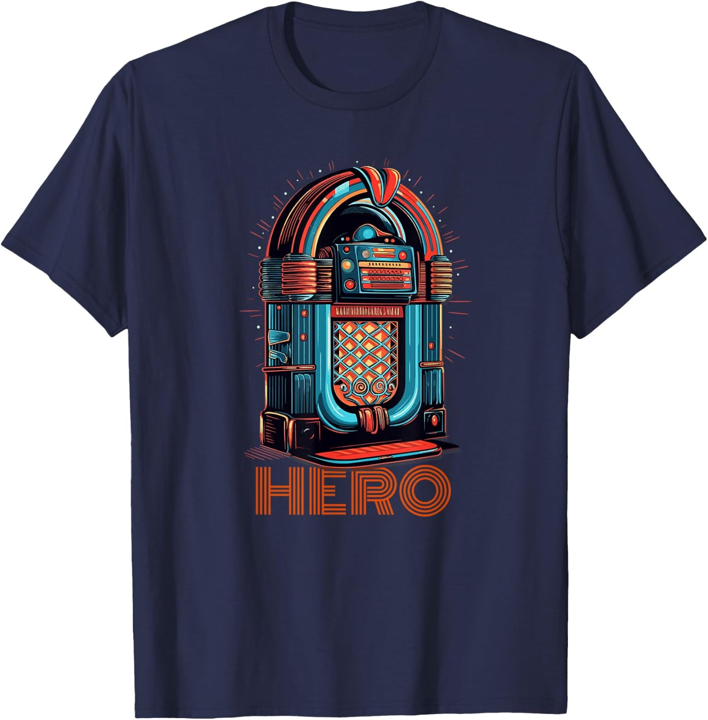 Classic Jukebox Hero Lover T-Shirt - T-Shirt | Navy