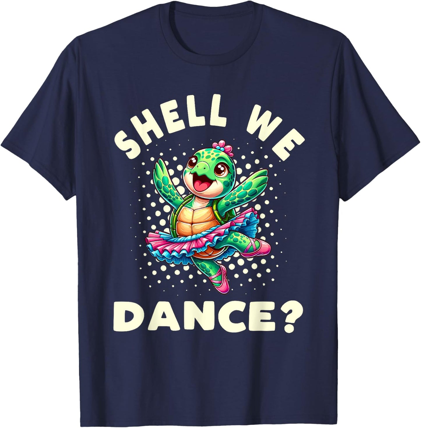 Ballet Dancer Turtle Ballerina T-Shirt - T-Shirt | Navy