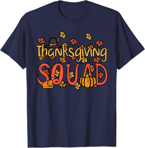 Thanksgiving Squad Turkey Day Fall Matching Women Men Kids T-Shirt - T-Shirt | Navy