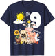 9th Birthday Barnyard Barn Farm Animals Sounds Age 9 Farm T-Shirt - T-Shirt | Navy