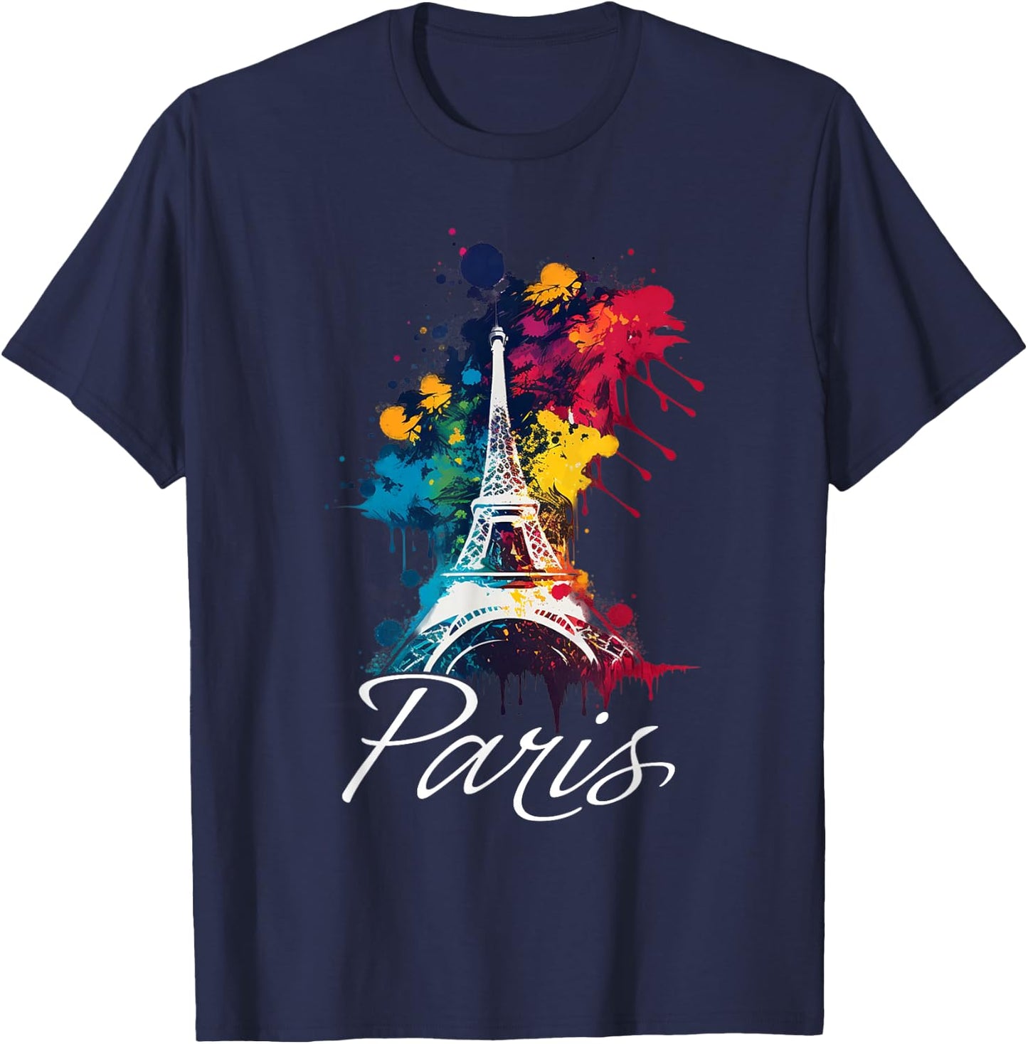 Eiffel Tower Paris Girls Travel Holiday France Souvenir T-Shirt - T-Shirt | Navy