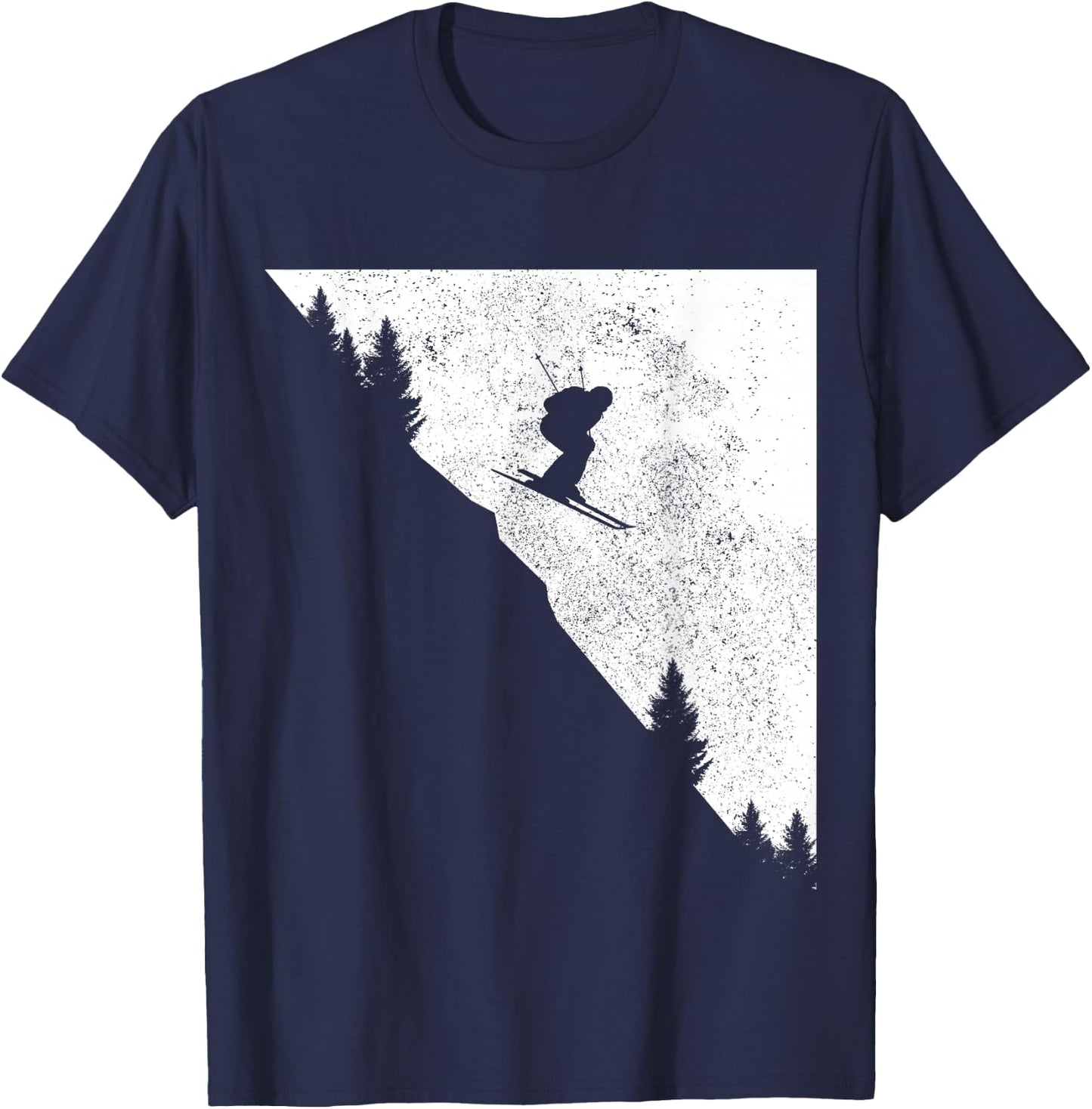 Ski Downhill Skiing Freeski Winter Sports Skiers T-Shirt - T-Shirt | Navy
