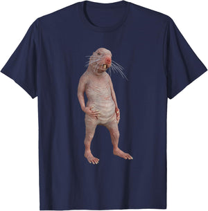 Funny Naked Mole-Rat Zookeeper Safari Animal Lover Mole Rat T-Shirt - T-Shirt | Navy