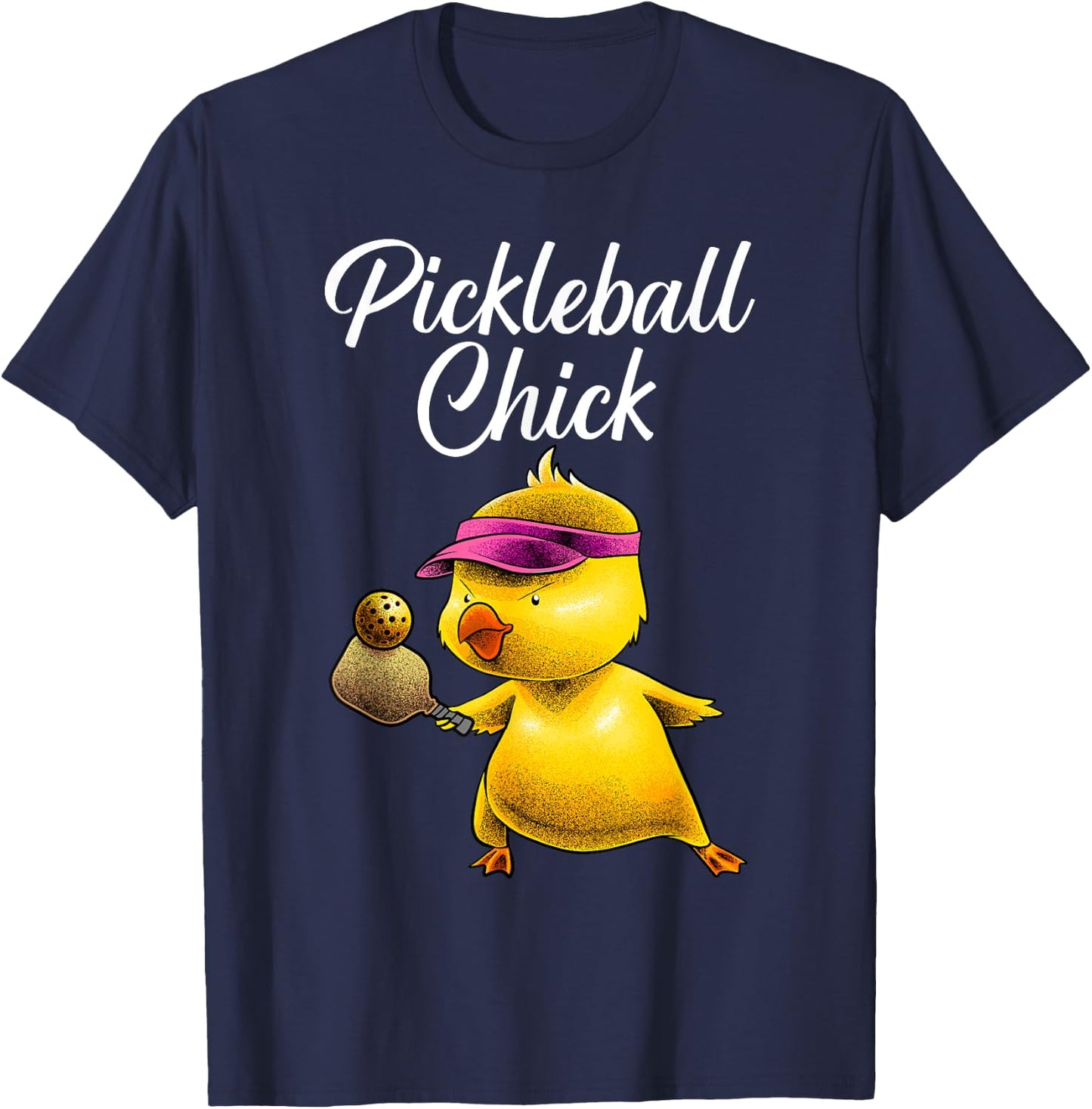 Funny Pickleball Art Girl Paddle Sport Chick Lover T-Shirt - T-Shirt | Navy