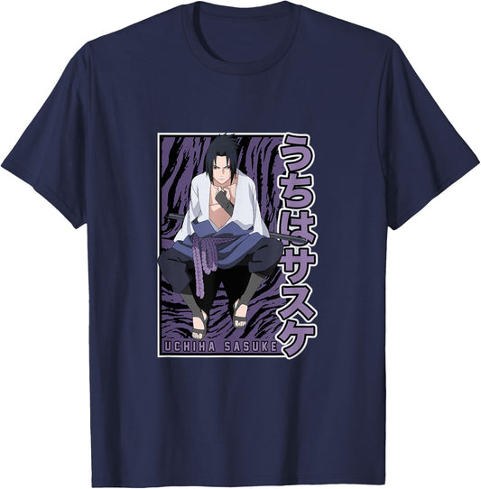Naruto Shippuden Sasuke Uchiha T-Shirt - T-Shirt | Navy