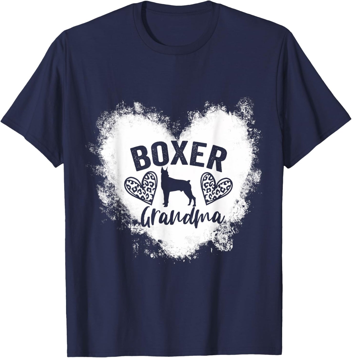 Boxer Grandma Boxer Nana Boxer Dog Lover T-Shirt - T-Shirt | Navy